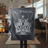 Custom Name,Los Angeles Kings Printed Flannel Blanket, Soft Throw for Bedroom Sofa, Washable, Christmas Present, Great Gift.