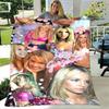 Star Britney Spears Printed Blanket Flannel Warm Blankets Soft And Comfortable Blanket Bed Linings Cubre Cama Birthday Gift