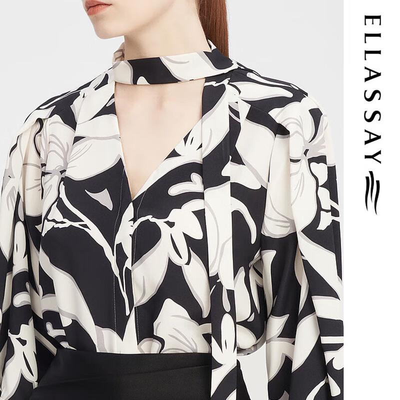 ELLASSAY Women's Dynamic Ribbon Mulberry Silk Shirt