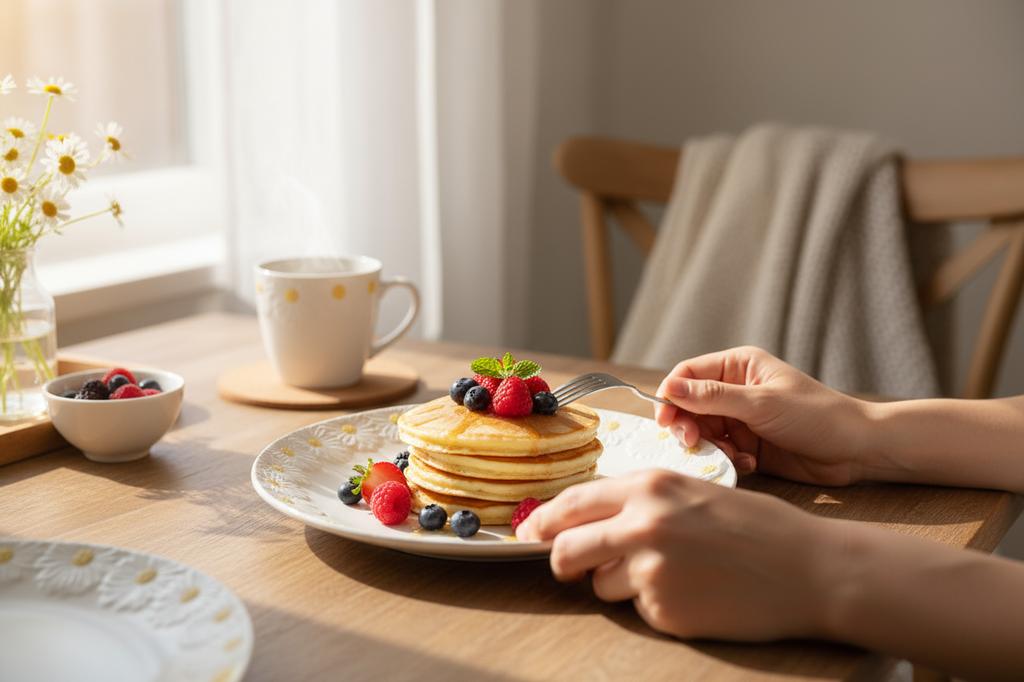 Ceramic Breakfast Dessert Plate 21 Cm Elegant Design Daisy Line