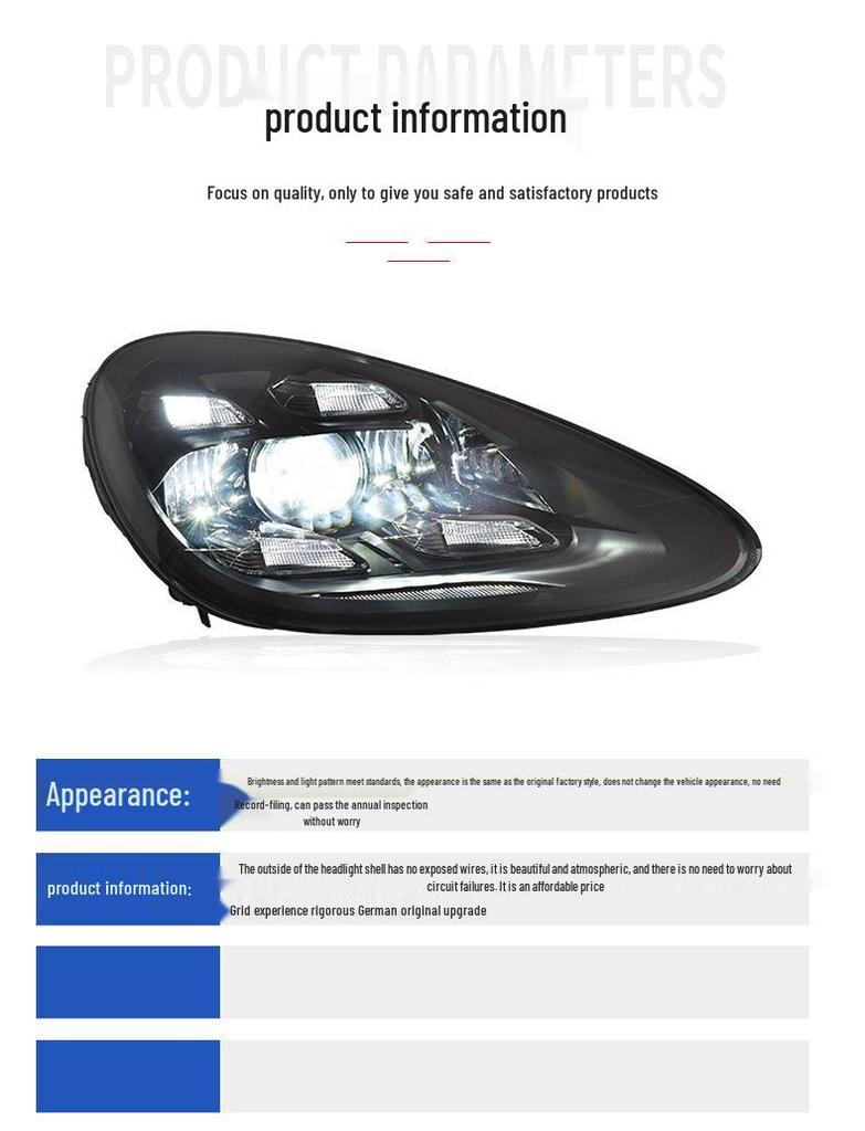 Porsche Cayenne 11-18 To 22 Model Matrix LED Headlight Assembly