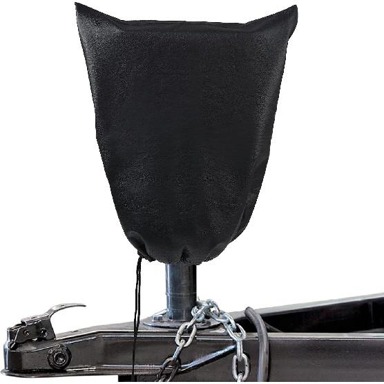 Universal RV Electric Tongue Socket Cover -Weatherproof Protective Cover for Trailer Jacks, 17" H X 15" W, Durable Waterproof Imitation Leather