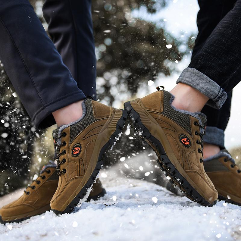 Winter Snow Boots For Men Women Keep Warm Cotton Shoes Outdoor Hiking Shoes Plush Warm High Ankle Boot Man Sneakers