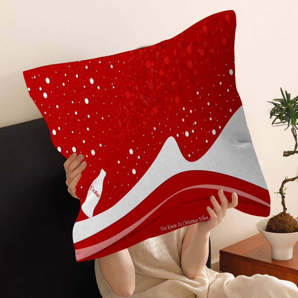 C-Cocas C-Cola Vintage Logo Cushion Cover Inches Farmhouse Decor Home Throw Pillow Covers for Couch Decorations