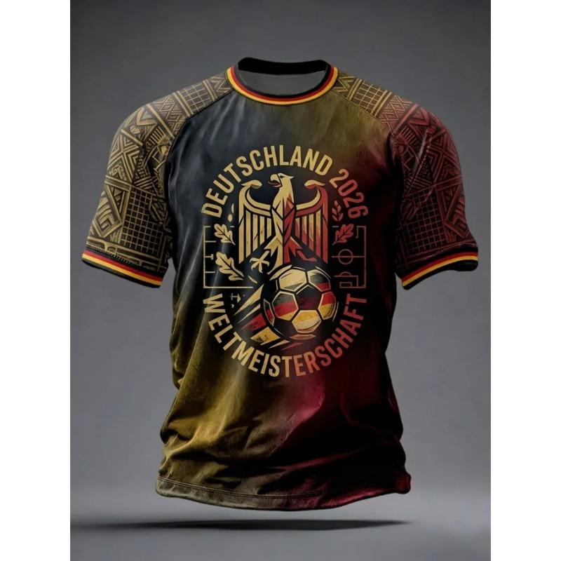 2026 New Family Matching German Theme 3D Printed T-shirt Summer Classic Quick Drying Short Sleeve Sports T-shirt