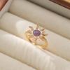Collier Pendentif Zircon Opale Soleil Princesse Bague Bracelet Femmes Filles Fiançailles Bijoux Accessoires Cadeau