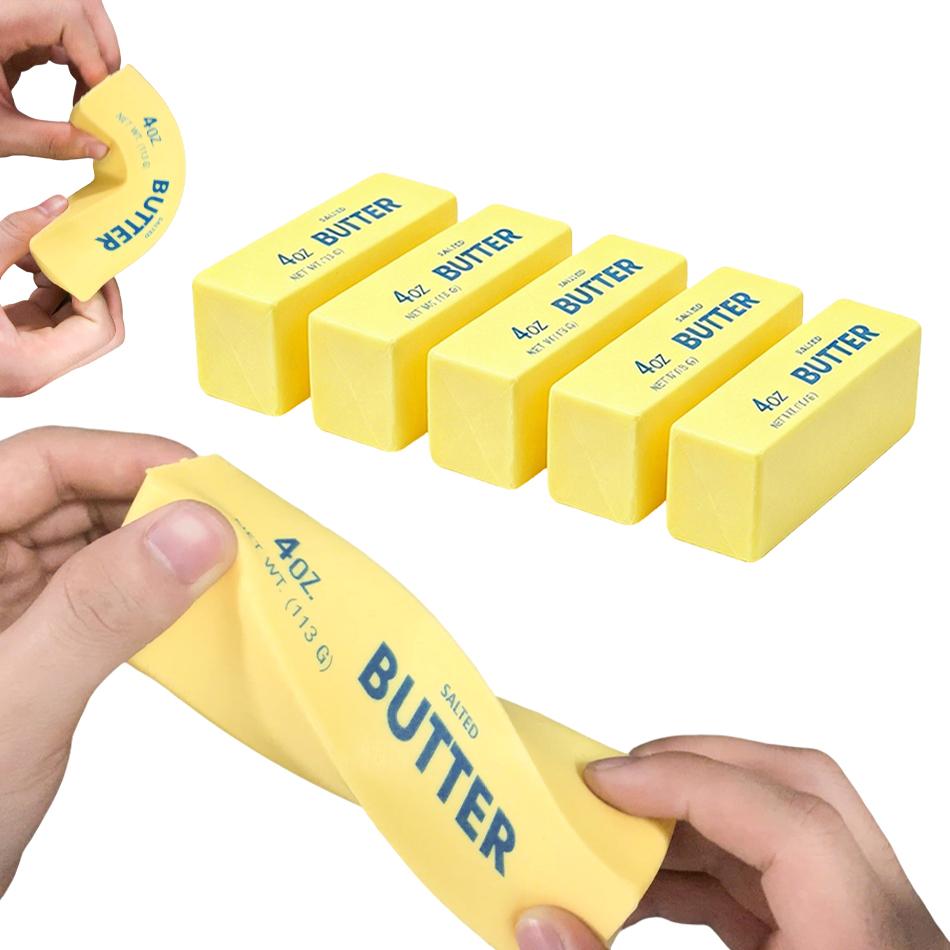 Soft and Slow Rebound Butter Stick Squeezing Toy, Realistic Butter Stick for Stress Relief, Fun Anti Anxiety Gift Toy Squishy