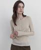 WEDNESDAYOASISFORWOMEN Vero Ribbed Henley Neck Knit_Light Beige(Wcb6Kn115)