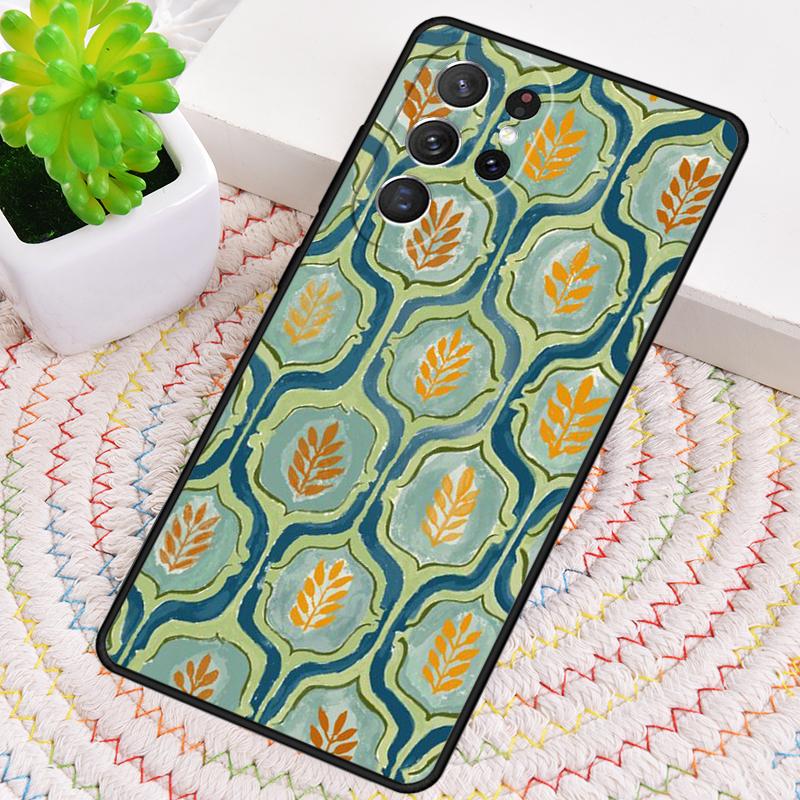 Ancient Floral Tiles Phone Case for Samsung Galaxy note 10 pro S26 Ultra S23 S24 FE S25 S21 S22 PLUS shockproof Cove