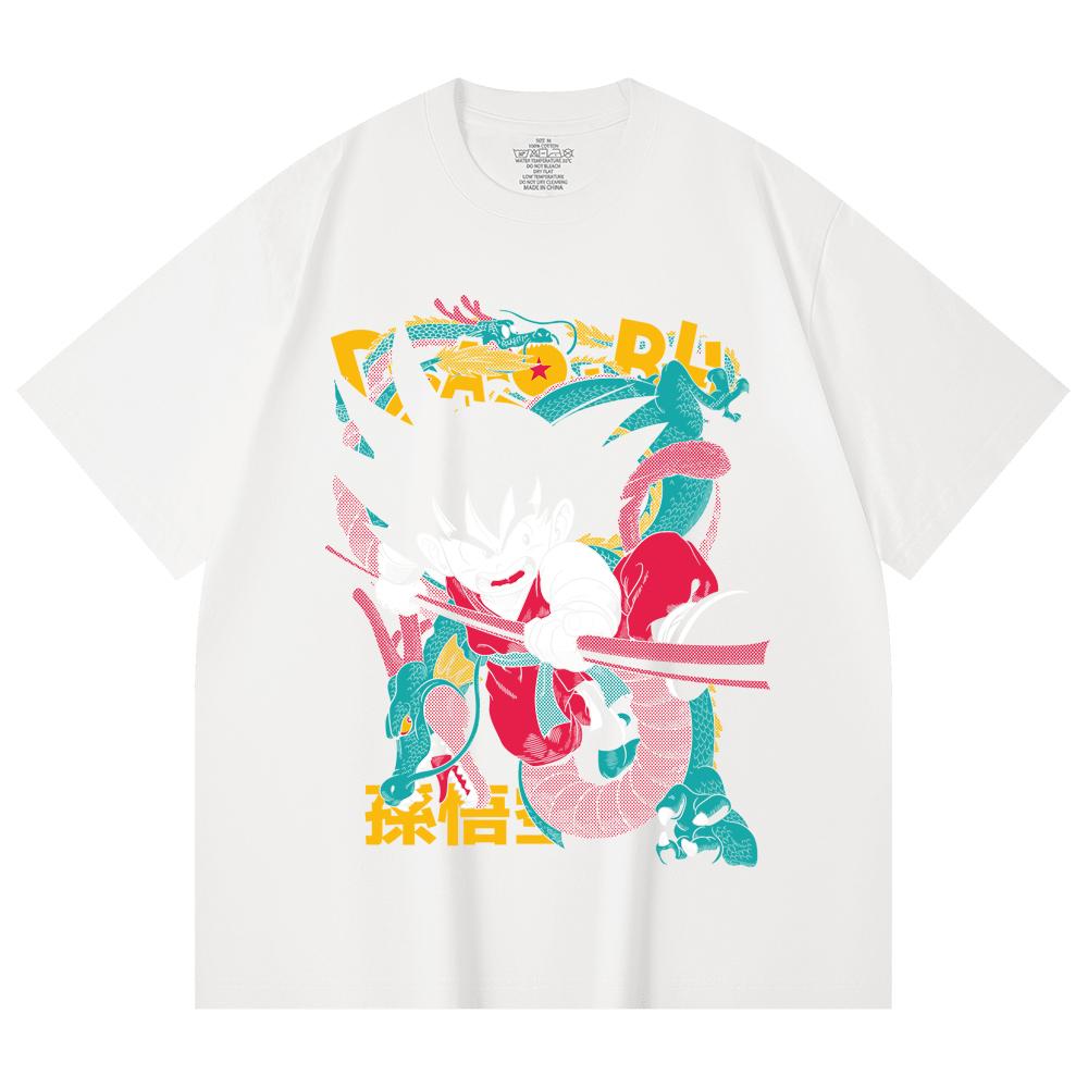 230 Gsm 100% Cotton Dragon Ball V35 Goku Print Unisex Heavy Cotton T Shirt