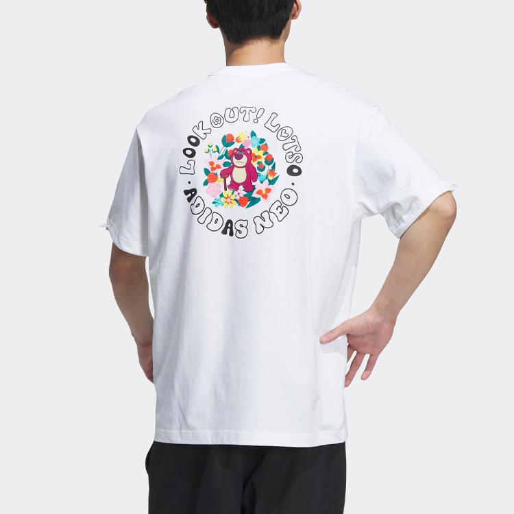 Adidas Neo Lotso Tee With Back Letter Cartoon Print Unisex Tops White IP4039