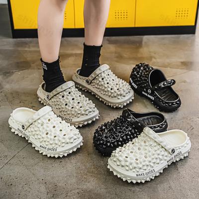 Scarpe da Uomo 2025 Estate Fondo Spesso Sandali da Spiaggia Colore Unico Esterno Antiscivolo Pantofole Casual Zoccoli Giardino Pantofole da Uomo