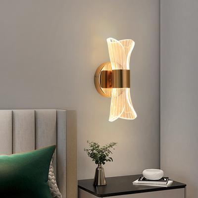 Moderne Luxus Wandleuchte Schlafzimmer Nachttischlampe Online-Berühmtheit Hotel Wohnzimmer LED Acryl Hintergrundwand Kreatives Licht