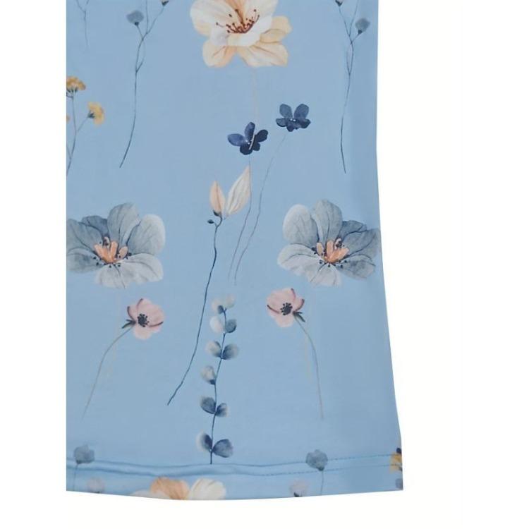Casual Long Sleeve Women's Floral Print Sweatshirt Spring Fall Clothing Crew Neck