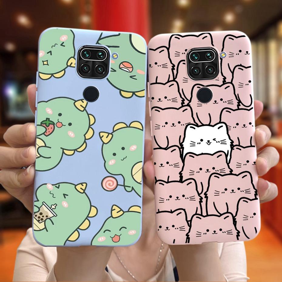 For Xiaomi Redmi Note 9 9s 9 Pro Max Cute Animals Cartoon Phone Case For Redmi Note9 9s 9Pro Candy Color Soft Silicon Back Cover