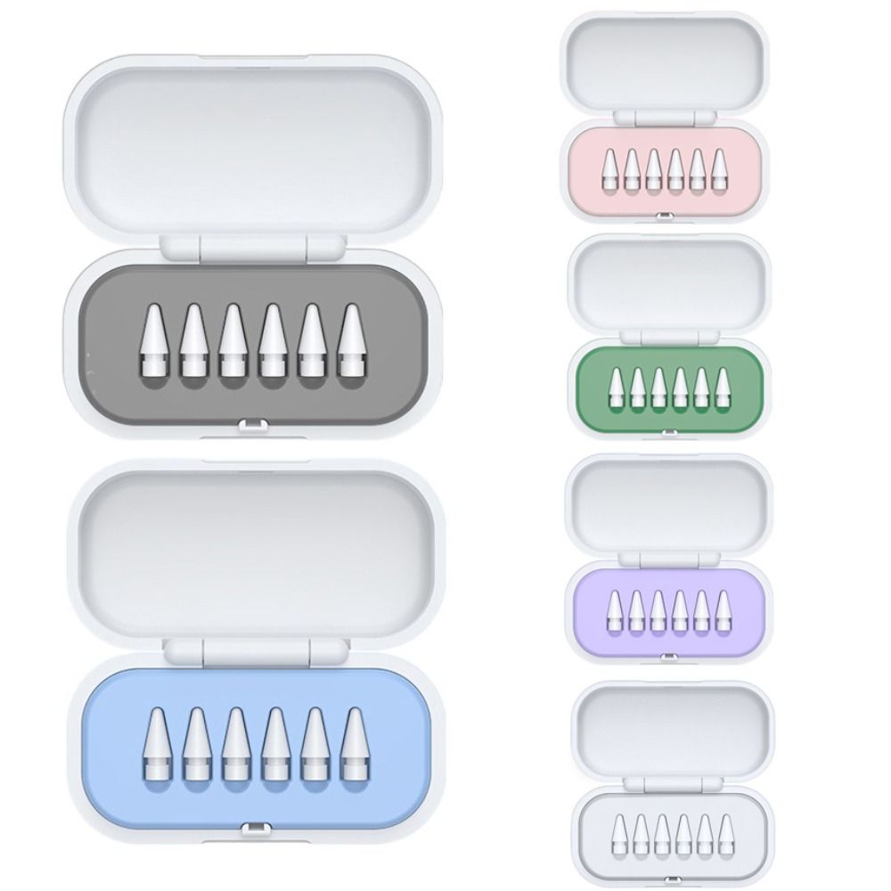 4PCS/5PCS/6PCS Portable Pencil Tips Storage Box Protective Case for Apple Pencil Universal