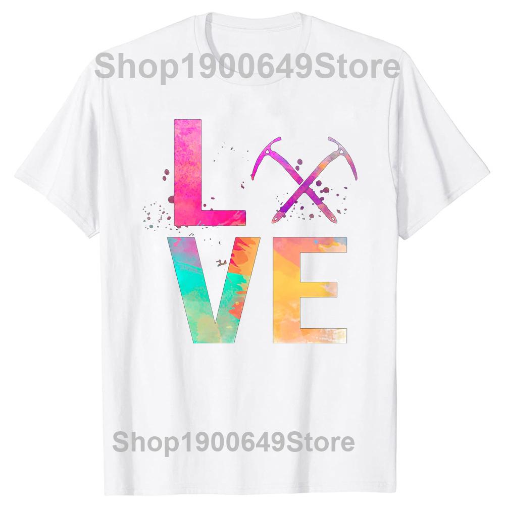Funny Colorful Ice Climbing Mom T Shirts Summer Graphic Cotton Streetwear Short Sleeve Birthday Gifts Tshirt Mens Clothing