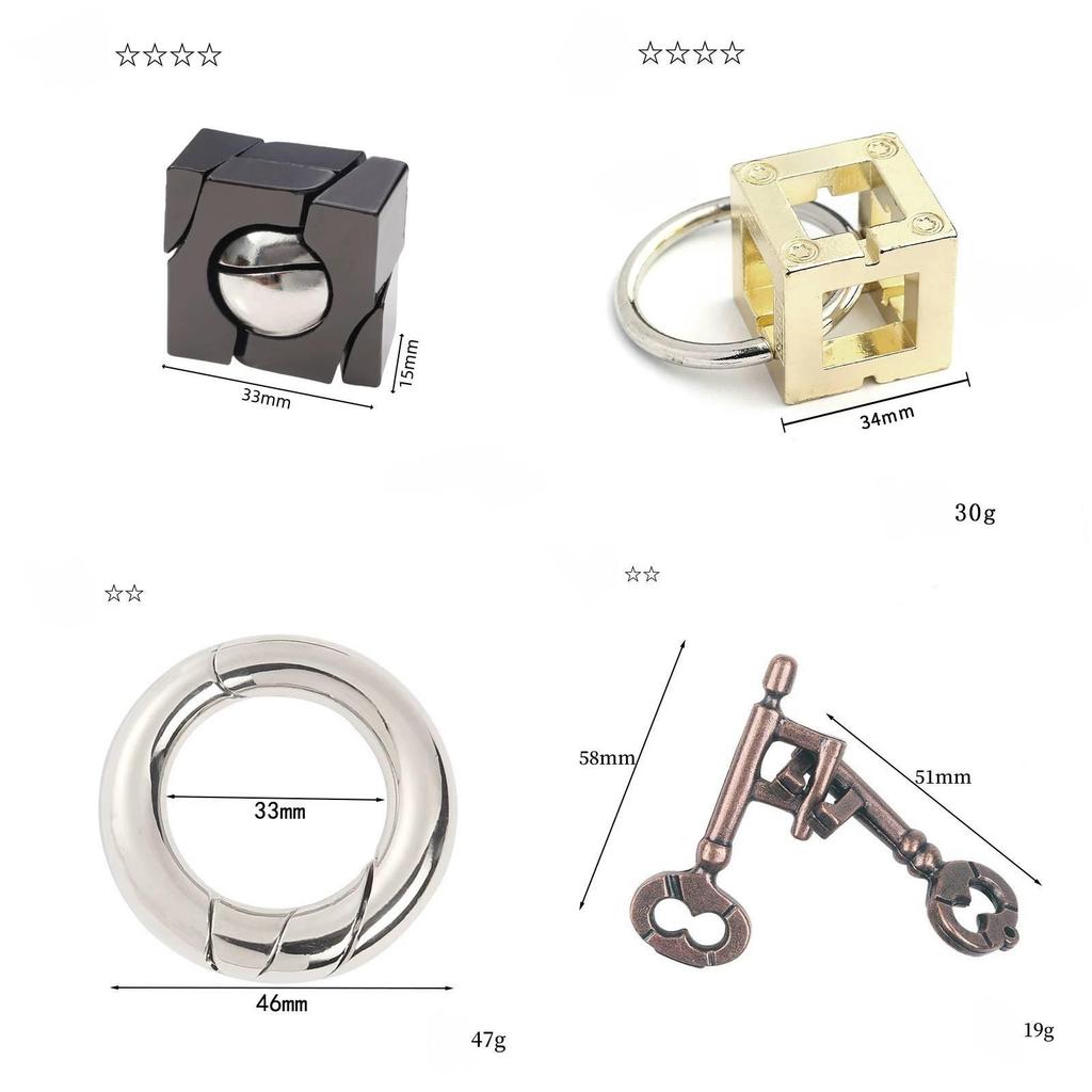 Luban Lock Metal Puzzle Brain Teaser For Kids And Adults Development