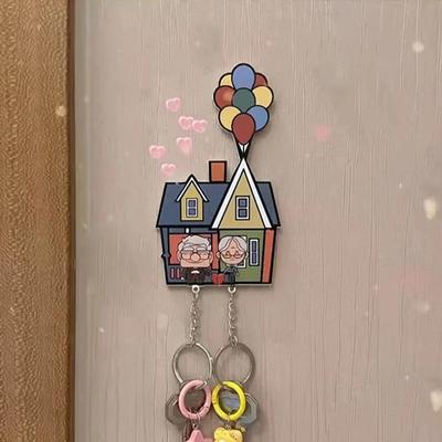 1PC Nettes Paar Schlüsselhalter Wand Verhindern Verlust Schlüsselanhänger Liebhaber Schlüsselanhänger Wohnkultur Kühlschrank Aufkleber Lagerung Dekor Für Mädchen Geschenk