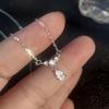 Shining Water Diamond Necklace Female Simple Sparkling Rhinestone Necklaces Outdoor Photography Decorative Pendant Necklace