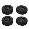 4 Pcs 1Celsius10 RC Off Road Tires 2 Front 2 Rear Round Stud Type Skin V Hole Hub High Grip RC Car Wheels