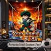 Personalized Wall Tapestry,My Hero Academia Custom Printed Name, Fabric Wall Art For Indoor Room Backdrop