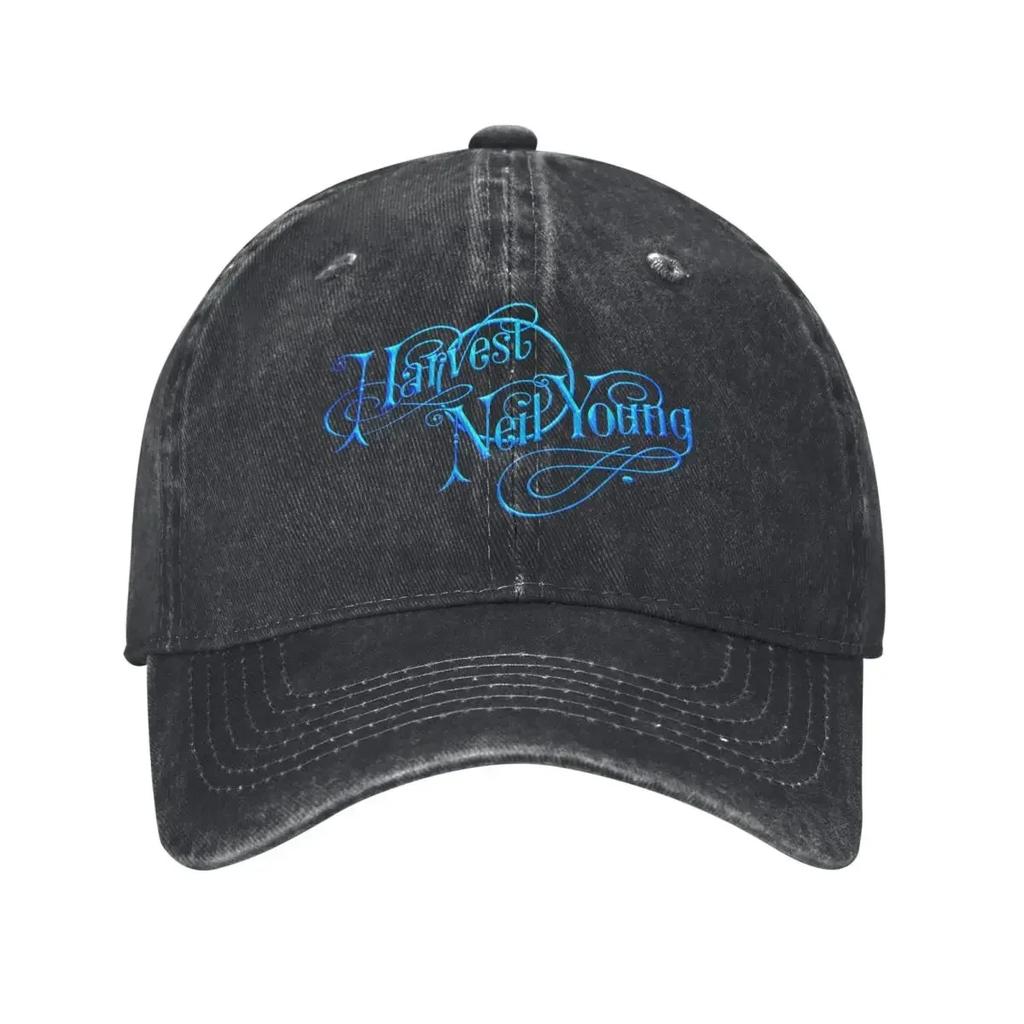 Neil Young Harvest Washed Baseball Cap Fashion Hip Hop Hats Summer Couple Women Tennis Skate Sunshade Baseball Caps