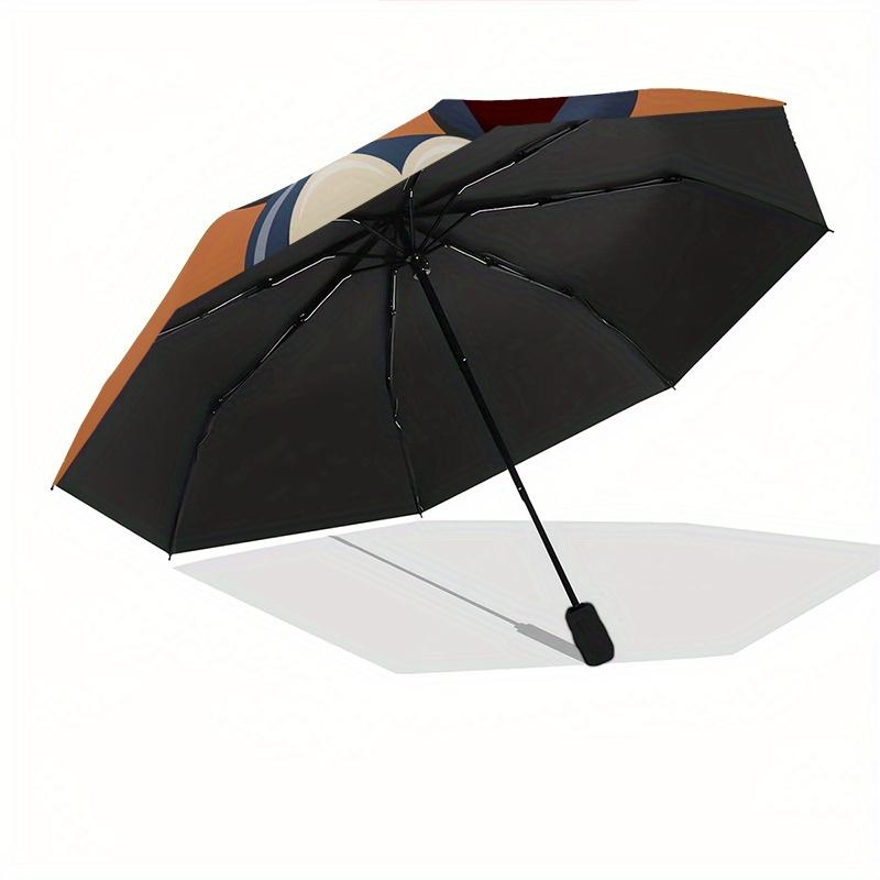 Mickey Mouse,Disney Character Themed Automatic Opening and Closing Folding Umbrella, Reinforced 8 Ribs, Compact Travel Design, Fashionable F