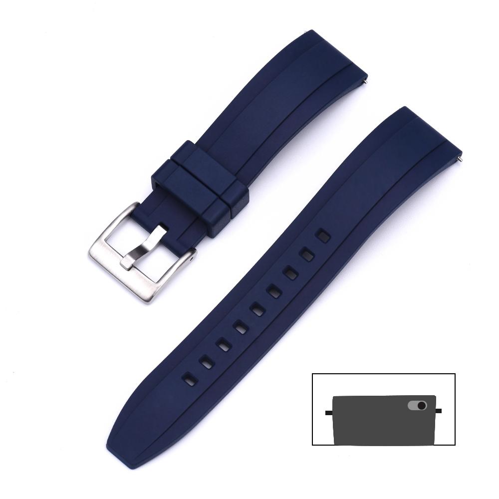 JUELONG Vulcanized FKM Rubber Watch Strap 18mm 19mm 20mm 21mm 22mm 23mm 24mm Perfect Fit Flat End Quick Release Watchbands
