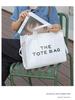 European & American Retro Large Capacity Letter Shoulder Tote & Crossbody Bag