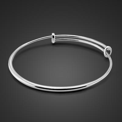 Charm Sterling Silver Jewelry Simple Adjustable Size Solid 925 Silver Bracelets For Girl Fashion Woman Accessorize Birthday Gift