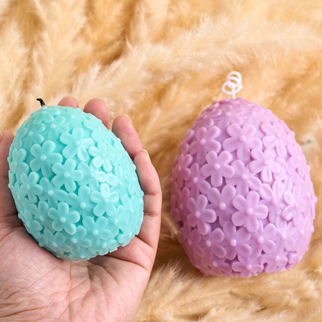 Catharanthus Ball Silicone Candle Mold DIY Easter Carving Flower Egg Craft Making Soap Plaster Resin Casting Molds Home Decor
