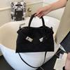 Women's Large Capacity Suede Crossbody Bag - 2025 New Autumn/Winter High-End Commuter Platinum Tote