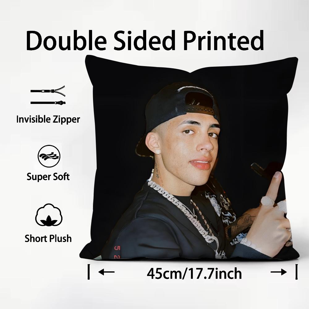 CCris MMj Singer Cushion Cover Plush Fabric Soft DoubleSided Printed Sofa Warm Winter Home Child Gift Pillow Case