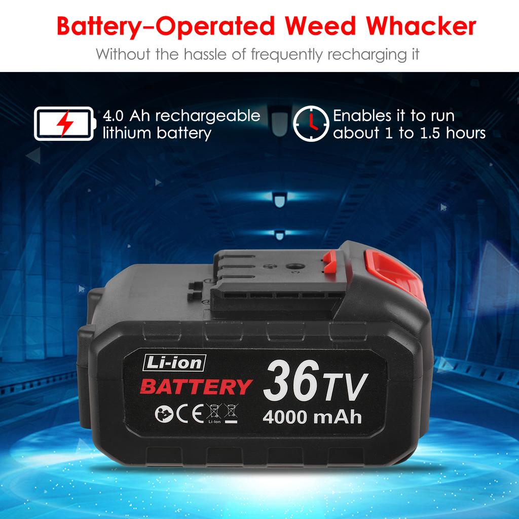 Mașină de tuns iarba fără fir, cu acumulator 21V, Weed Eater electric, motocoasă electrică, foarfece de iarbă, mașină de tuns gard viu cu 4Ah
