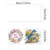 6pcs Diamond Painting Gift Card DIY 5D Rhinestone Arts Greetings Birthday Card Handmade 5D Rhinestone Embroidery Arts Cards Kits