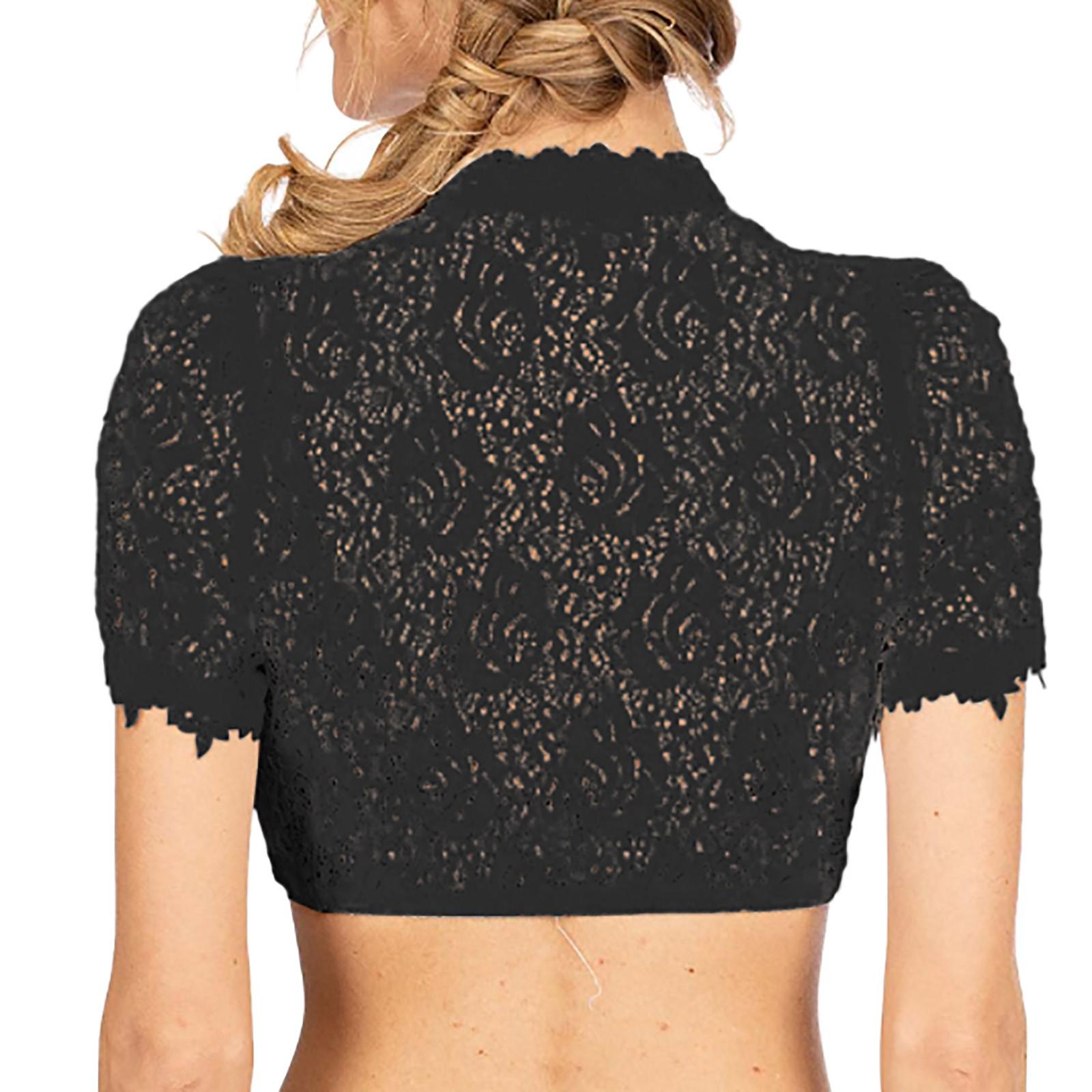 Женская элегантная классическая пивная фестивальная рубашка с кружевной отделкой — фото 4