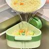 2Pcs Sink Drain Strainer Basket with Drain Hole Hanging Sink Corner Colander Triangle Sink Food Catcher Basket Kitchen Tool