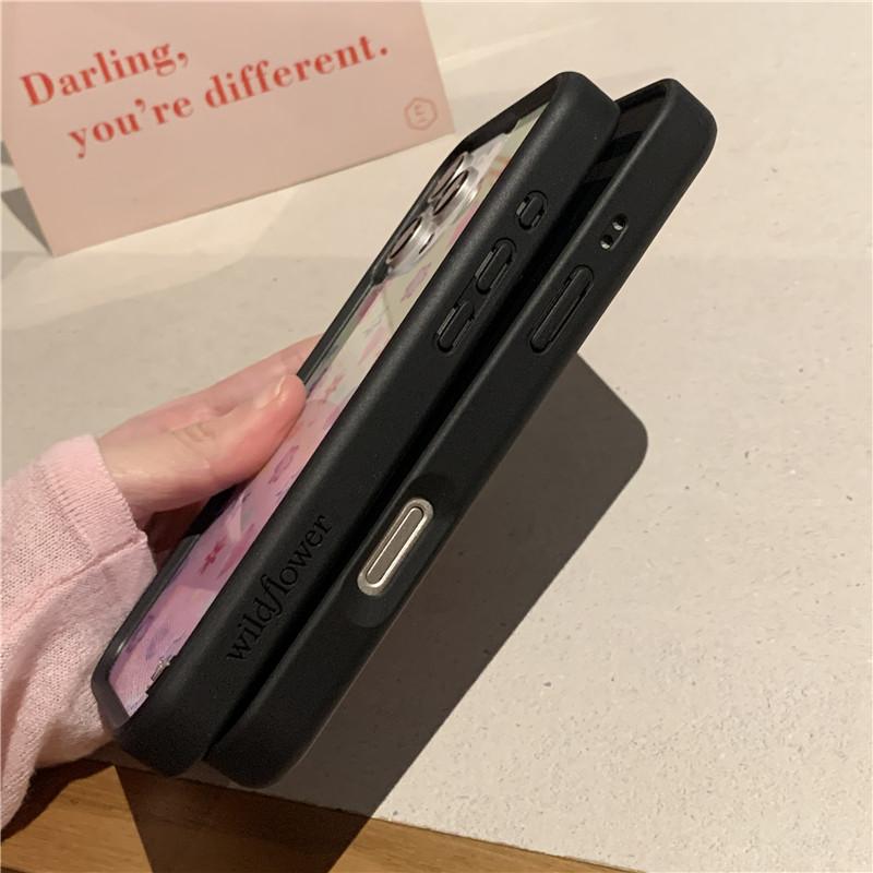 Wildflower Cases Neonový motýlí kryt na telefon pro iPhone 16 15 14 13 11 12 Pro Max Plus 16pro 17 Pro Max WF Dívka Modrá Kopretina Kryt