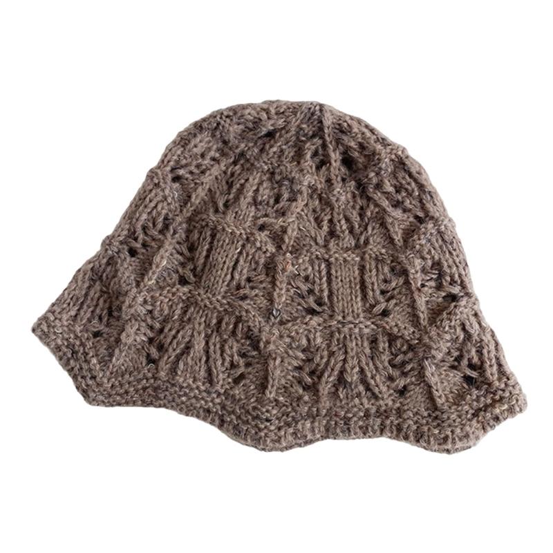 Crocheted Foldable Knit Hat Wide Brimmed Lightweight Crochet Outdoor Hat