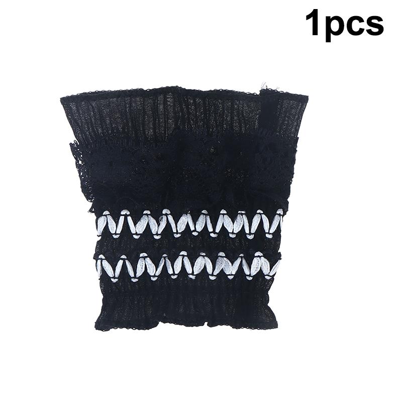 

1 пара маникюрных фото кружевных декоративных манжет двухслойная сетка роговой рукав ноготь демонстрация позирующий рукав сделай сам реквизит для съемки фон B