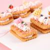Cream Biscuit Model Cream Biscuit Key Ring Realistic Cookie Cartoon 3D Food Key Chains  Small Gift