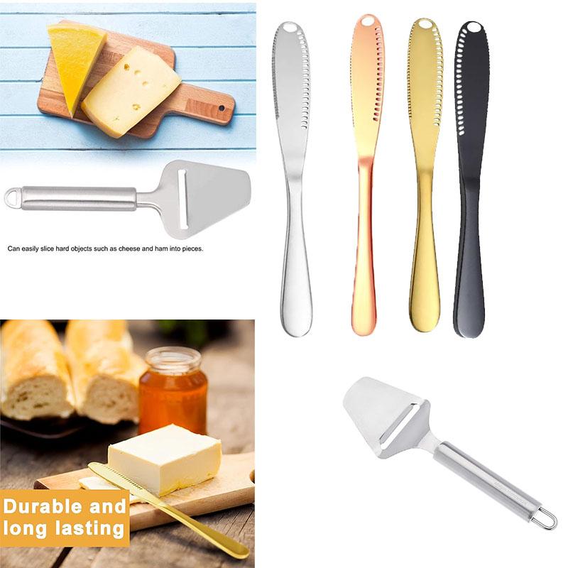 Stainless Steel Butter Knife Multifunctional Butter Spreader Curler Slicer Kitchen Perfection Ideal for Spreading and Slicing