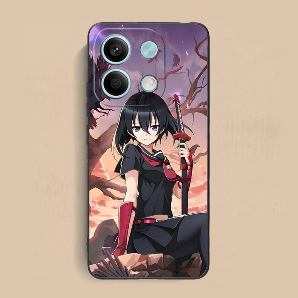 Akame Kurome Matte TPU Mobile Phone Case for Xiaomi Redmi Note 14 13 12 11 S Pro Plus 4G 5G Colorful Printing Cover