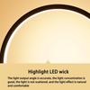 LED Table Lamp for Bedroom Round Acrylic Desk Lamp for Living Room Black/Wh