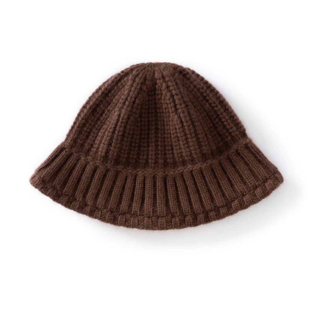 Cashmere Hat Women's Bucket Hat Thickened Needle Knitted Thermal Ear Protection Hat Versatile Autumn and Winter Basin Hat
