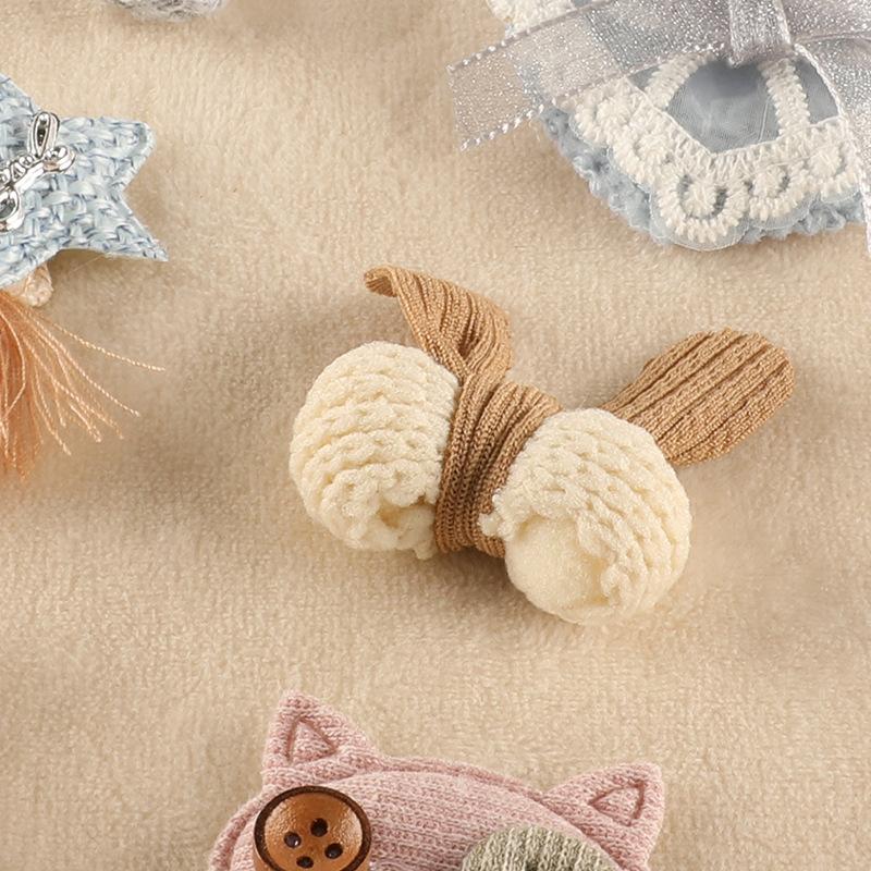 Computer Embroidery Label Decorative Jewelry Cute Plush Bow Hairpin Leather Ring Hair Accessories Accessories Clothing Patch Cloth Label