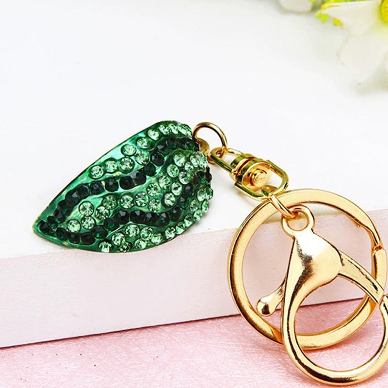 Söta Vattenmelon Frukter Nyckelringar För Kvinnor Och Män Guld Färg Nyckelring Skolväska Hänge Accessoarer Smycken porte clef