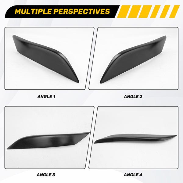 Black ABS Headlight Eyebrow Covers for Nissan 350Z - 1 Pair
