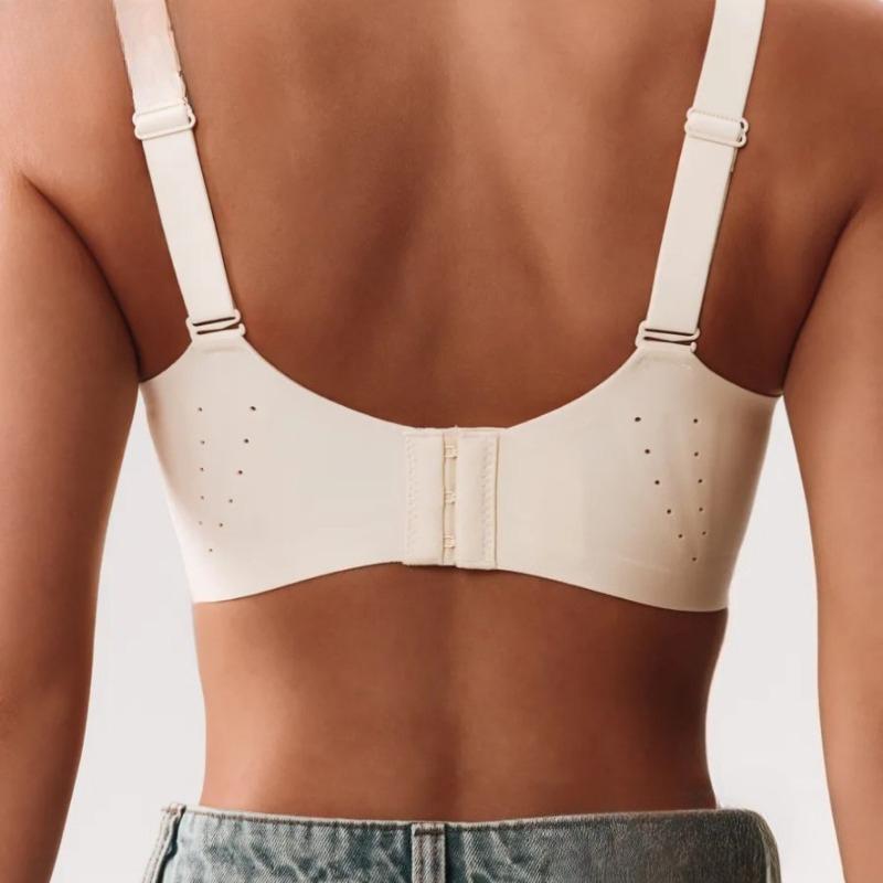 Plus Size Thin Seamless Minimizer Bra for Women Summer Breathable Lifting Anti-Sagging Intimates with Side Bust Coverage for Large Bust